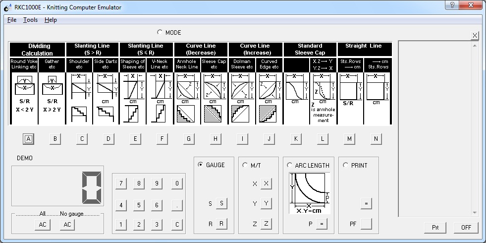 RKC1000E - Knitting Computer Emulator